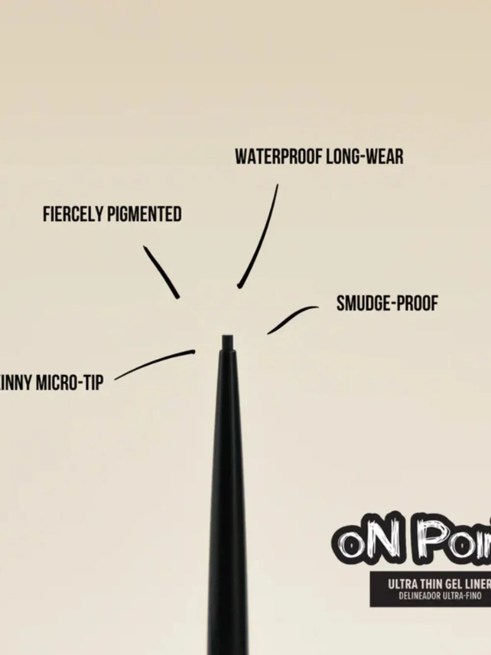 On Point! Ultra Thin Gel Eyeliner Pen | Black | Waterproof | New